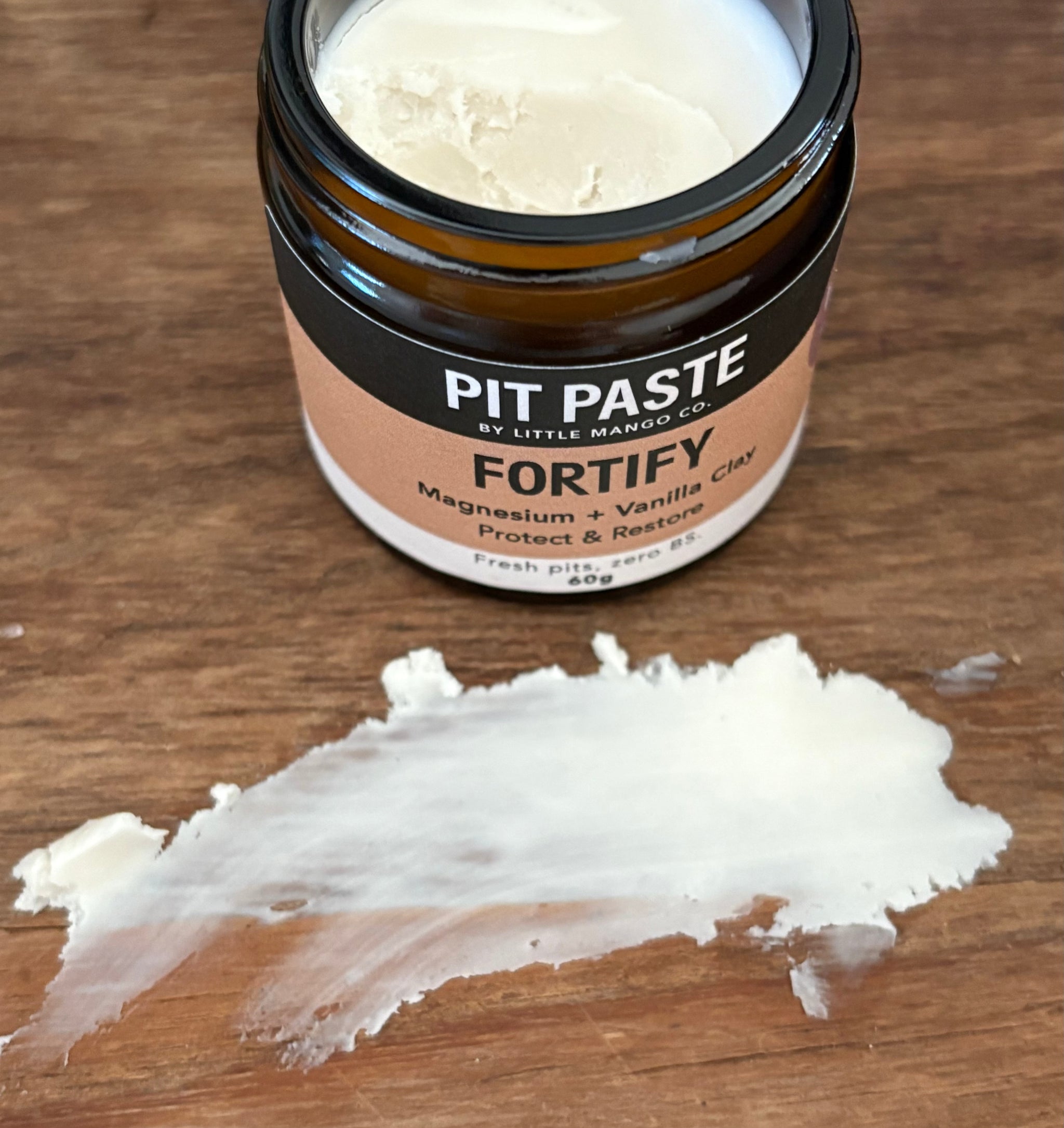 Pit Paste – Fortify (Magnesium & Vanilla Clay) – Baking Soda Free Pit paste