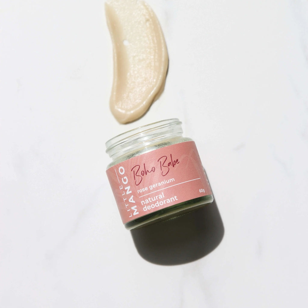 Rose + geranium natural deodorant Little Mango Deodorants